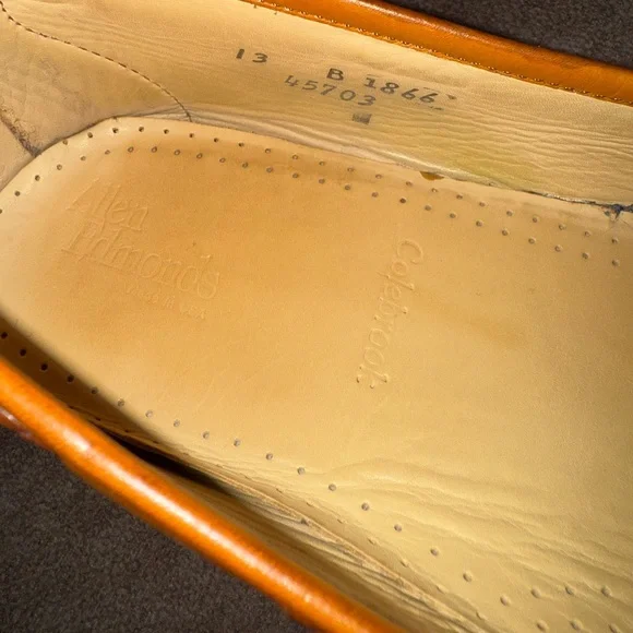 Allen Edmonds Colebrook Tan Leather Moccasin Loafers display picture 1